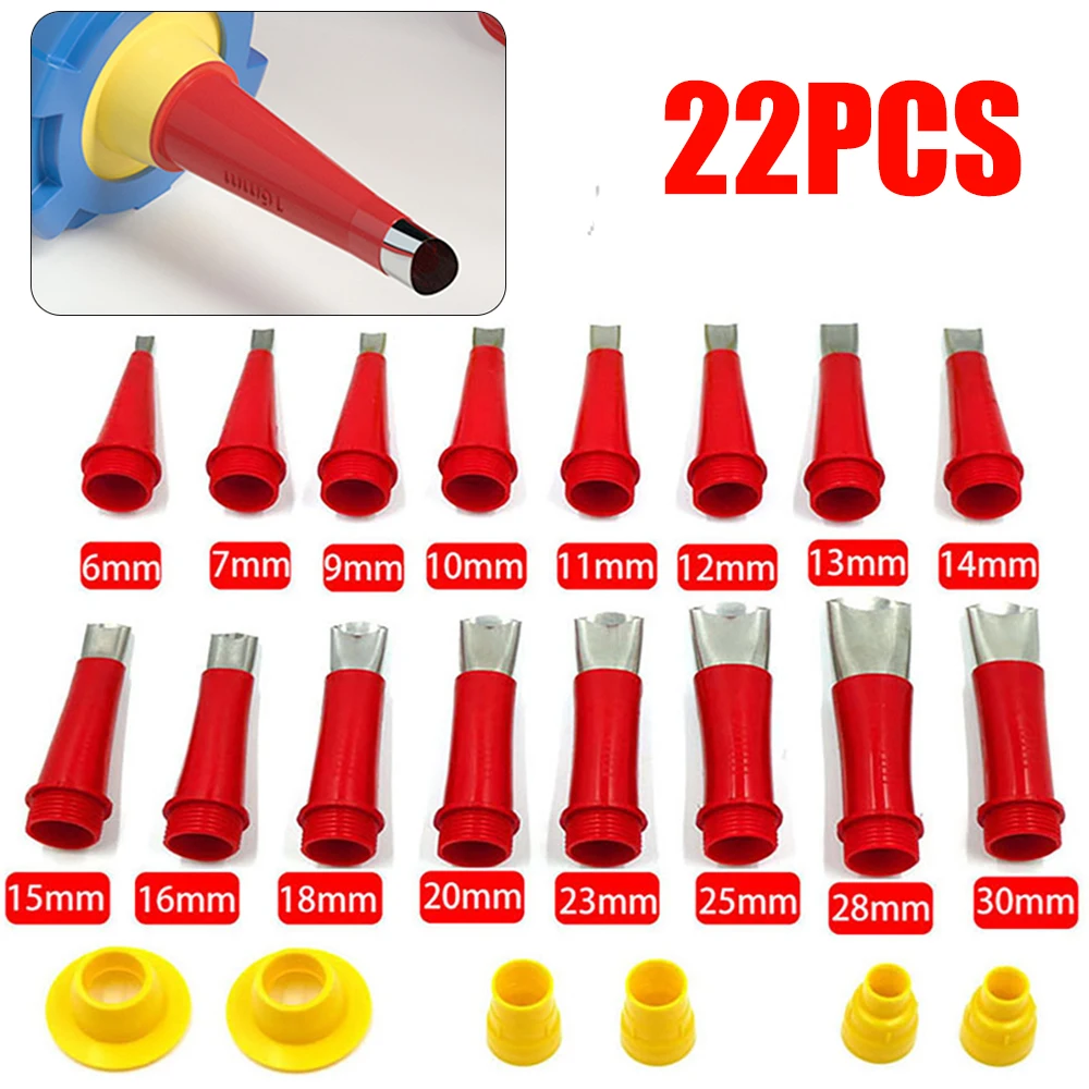 22PCS Stainless Steel Caulk Nozzle Applicator Caulking Finisher Glue Tool Kitchen Bathroom Sink Silicone Sealant Finishing Tool