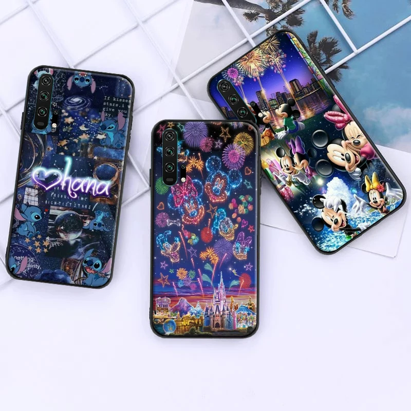 

Disney Mickey Castle For Huawei Honor Honor 20i 20 V20 Pro Lite Soft Silicon Back Phone Cover Protective Black Tpu Case Carcasa