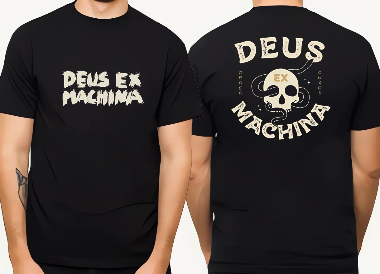 

Best men's summer Deus T-shirt comfortable double sided Ex Machina 100% cotton t shirt with printed logo top tees