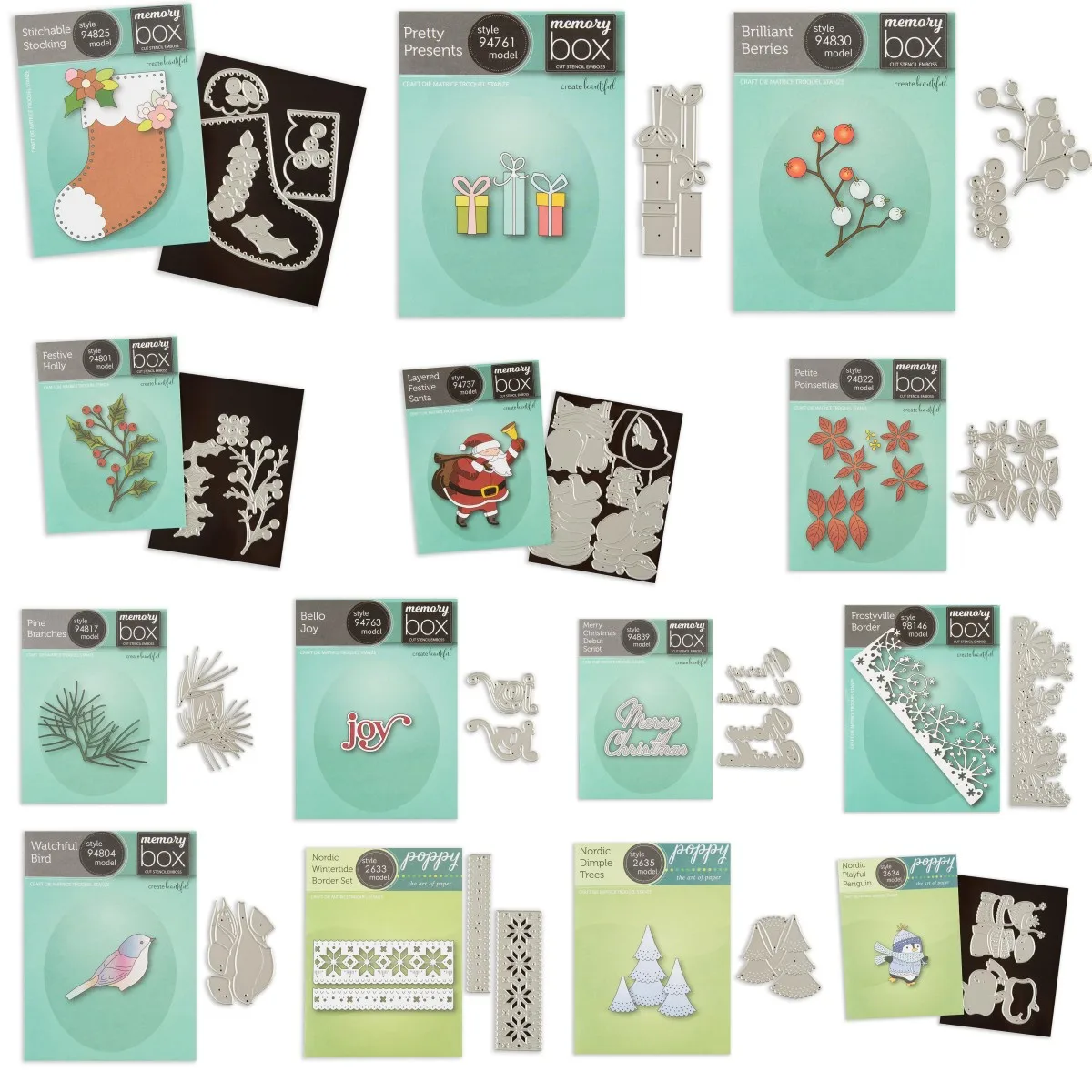 2024 металлические Вырубные штампы в виде Санта Клауса птицы пингвина для