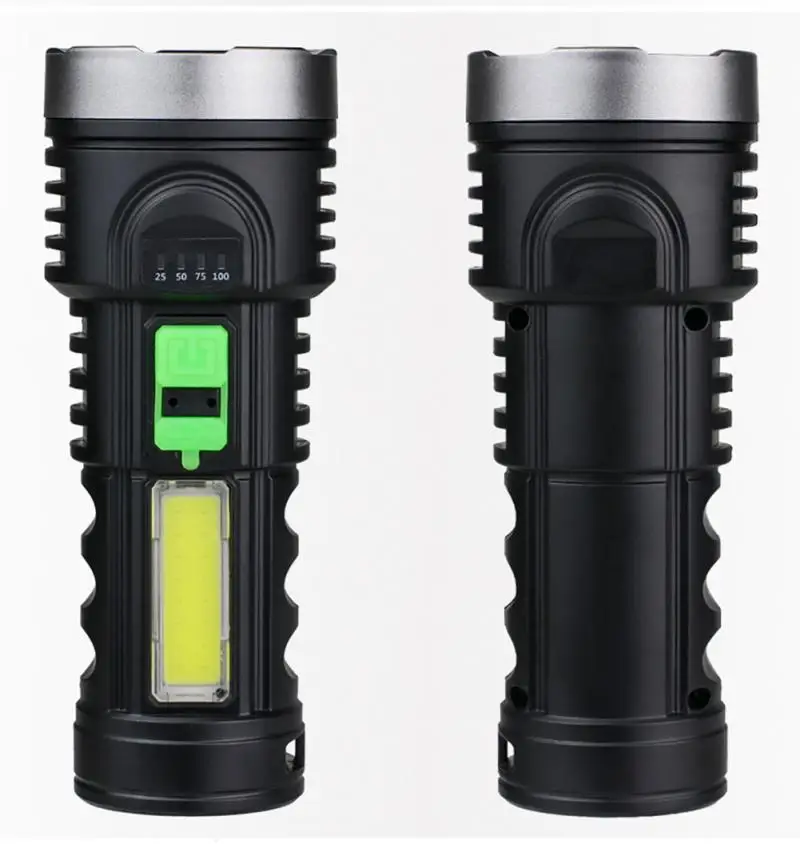 

Используются мини-лампы XPE + COB, перезаряжаемые светодиодные фонарики, 100 метров, расстояние освещения, использование d для приключений, кемпи...