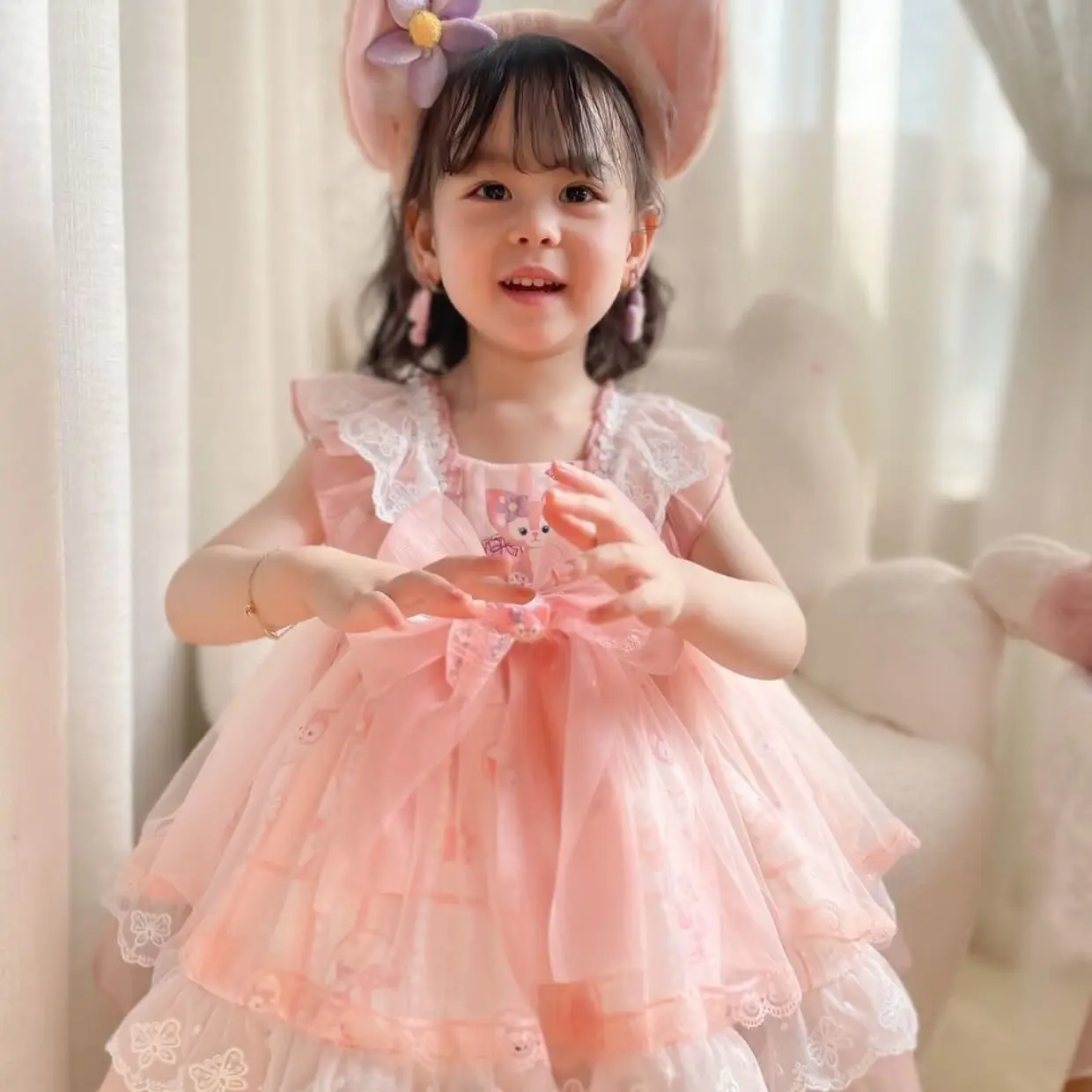 Милое винтажное платье Eid для маленьких девочек в стиле &quotЛолита&quot кружевное