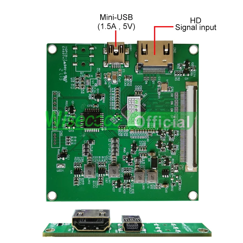 ЖК-дисплей Wisecoco VR AR Tft 2 1 дюйма 1600x1600 маленький экран для Raspberry Pi 3 Панель Mipi плата