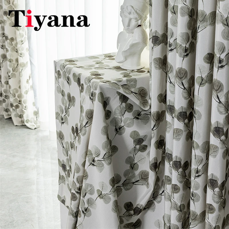 

Pastoral Floral Printing Cotton Linen Bedroom Blackout Curtains For Living Room Balcony French Window Customized Drapes Cortinas