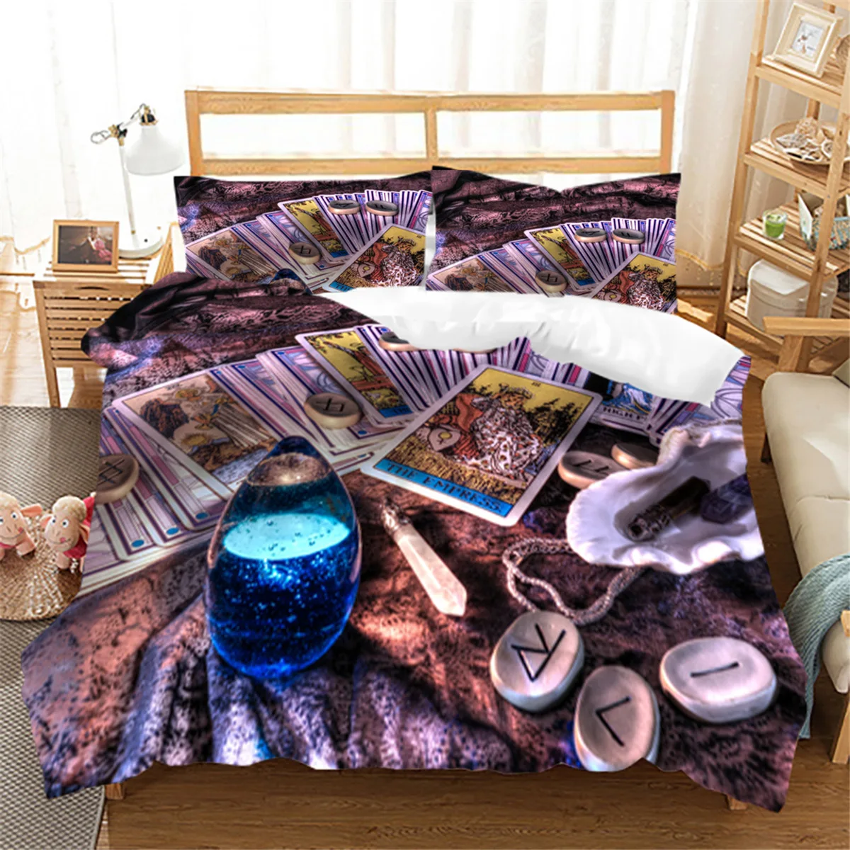 

Mysterious Tarot Bedding Sets Psychedelic Bohemia Mandala Duvet Cover Set with Pillowcase Queen King Size Bedclothes