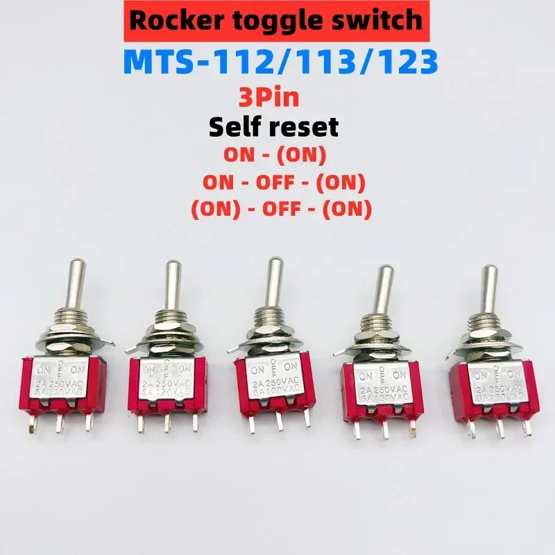 

Красные мини-тумблеры MTS-112 6A/125V 3A/250V