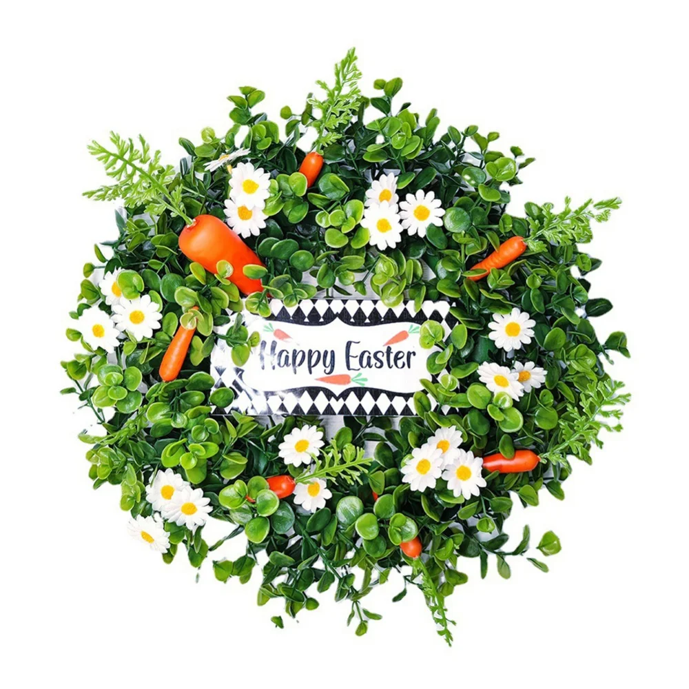 

Artificial Spring Wreath Spring Flower Wreath for Front Door Indoor Outdoor Farmhouse Wall Holiday Decor