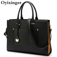 OYIXINGER Women Briefcase Bag 2022 New Fashion Shoulder Bag Ladies Leather Laptop Bag For 13  Macbook Large Capacity Bag Female