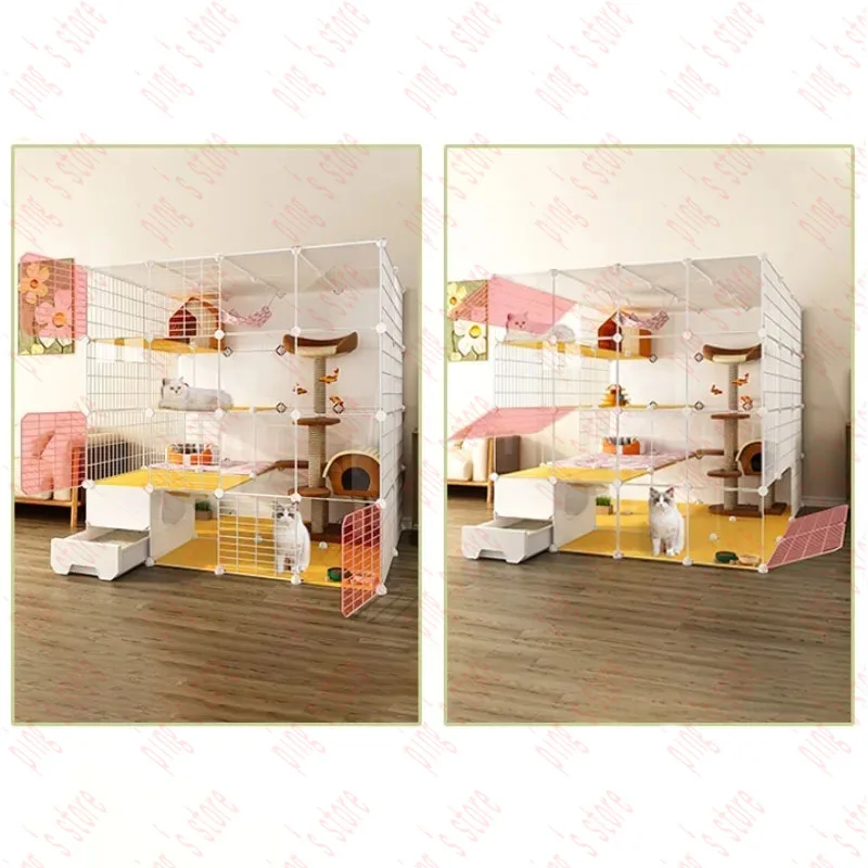 Роскошная клетка для кошек домашняя комнатная гостиная балкон кошки вилла очень