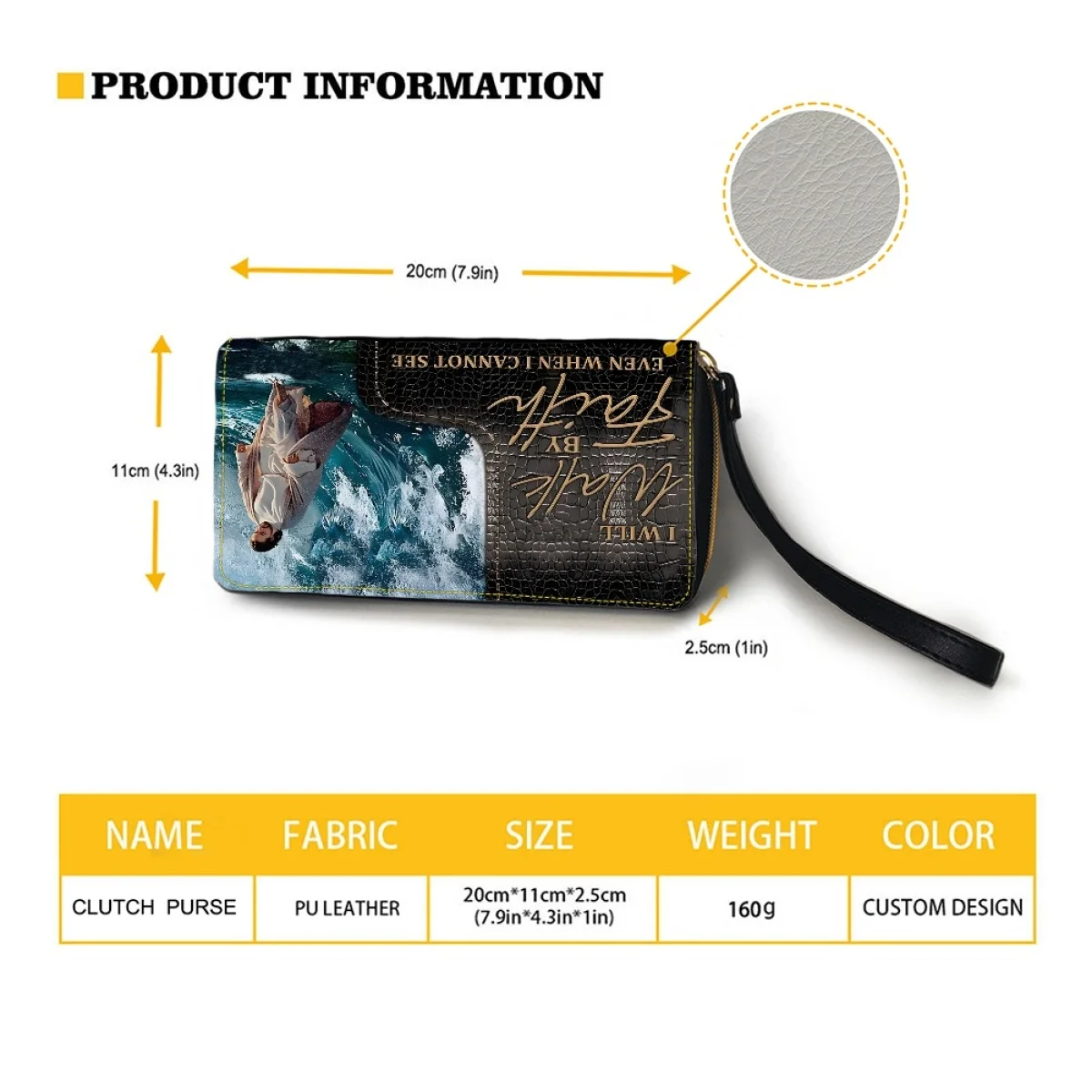 Женский кошелек из ПУ кожи с изображением Иисуса