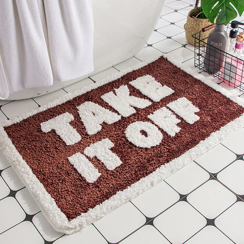 Ковер с алфавитом Take It Off пушистый домашний ковер из микрофибры впитывающий