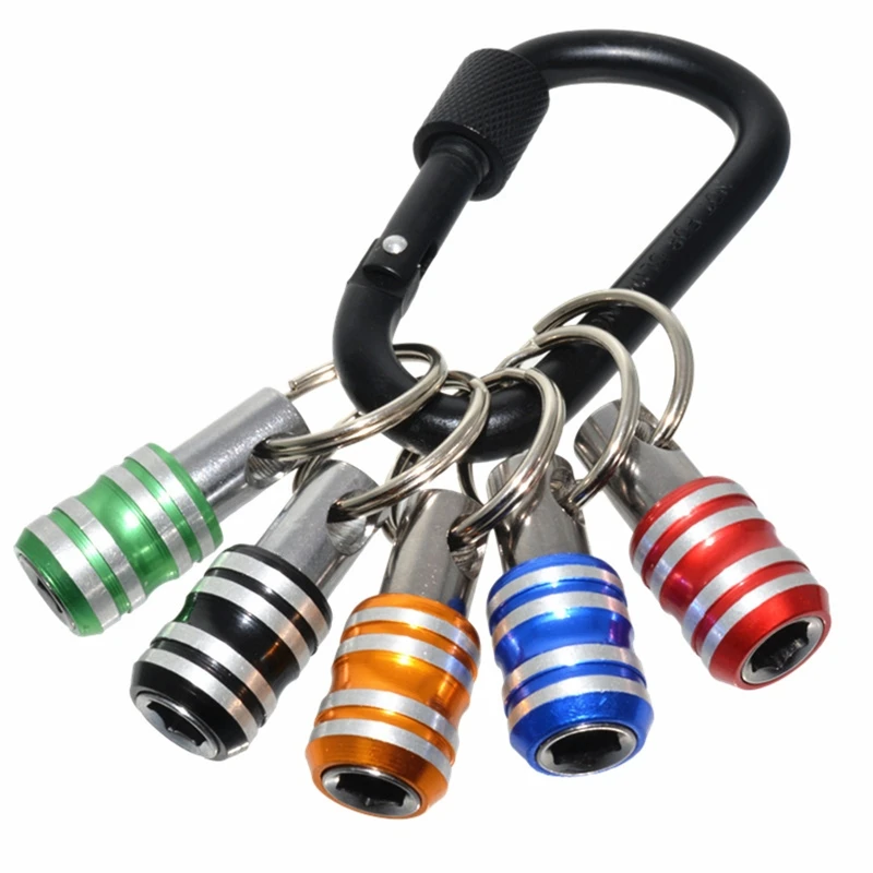 

1/4inch Hex Shank Screwdriver Bits Holder Extension Bar Drill Screw Adapter Quick Release Keychain