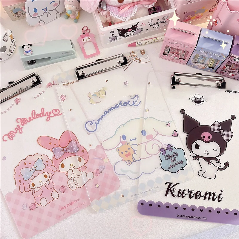

Kawaii аниме Sanrioed прозрачный A4 акриловый лист MyMelody Cinnamoroll Kuromi информация для студентов папка для осмотра бумажная шина подарок