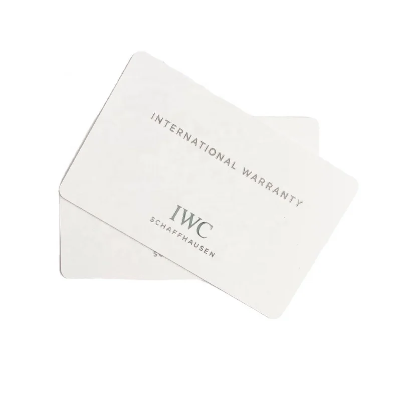 

custom design High-Grade Embossed Silver Stamping Warranty VIP Membership Card