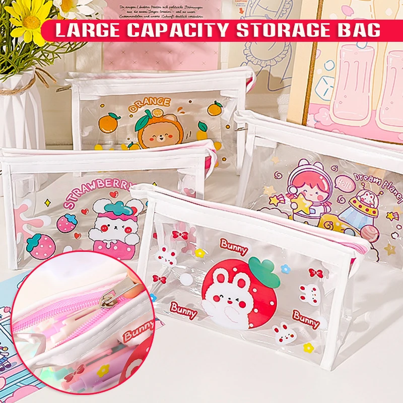 

Multipurpose Pencil Bag With Independent Zipper Large Capacity Stationery Organizer For Office Home TS1