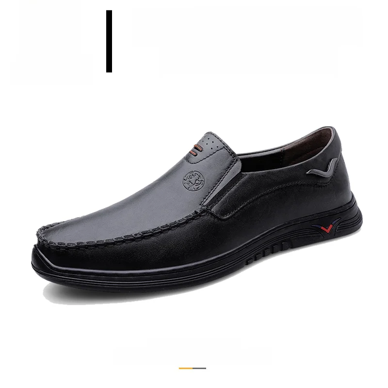 Туфли Woodpecker мужские повседневная кожаная обувь дышащие с мягкой подошвой без