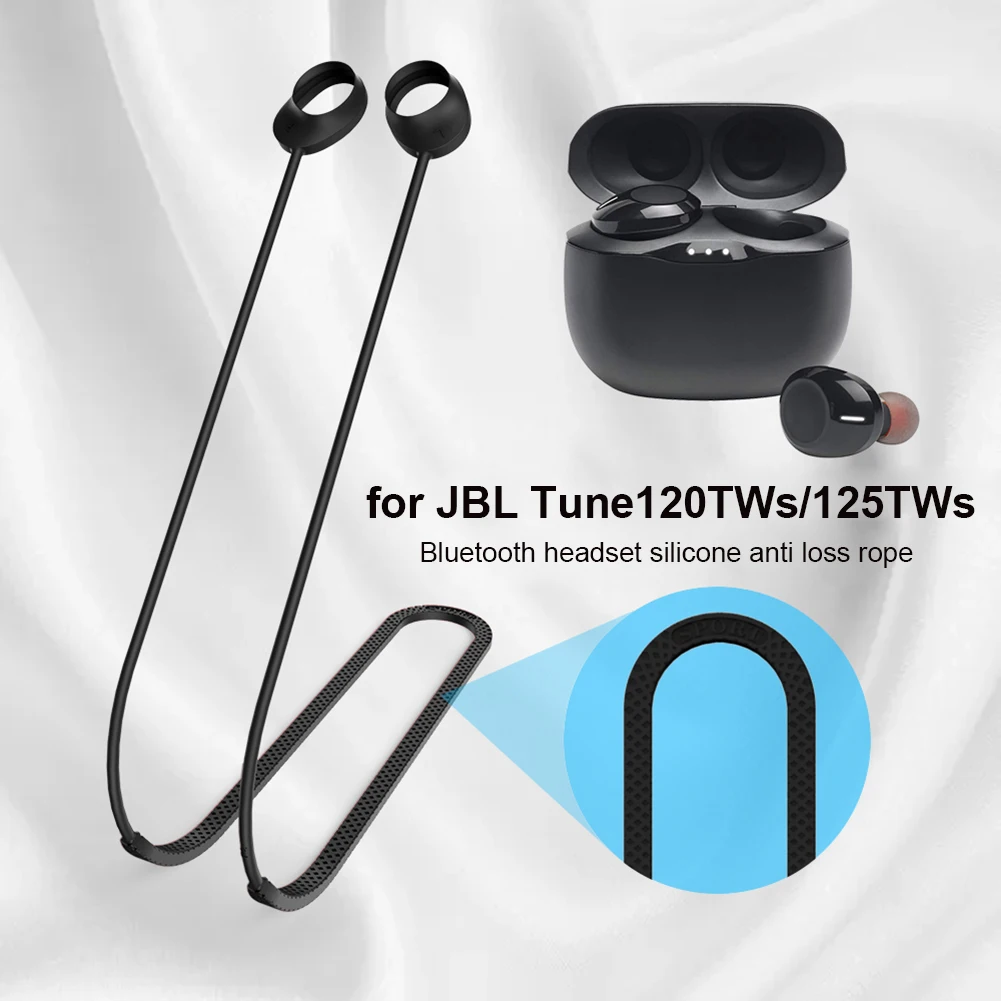 

Силиконовый ремешок для наушников JBL Tune 120TWS/125TWS, с защитой от потери