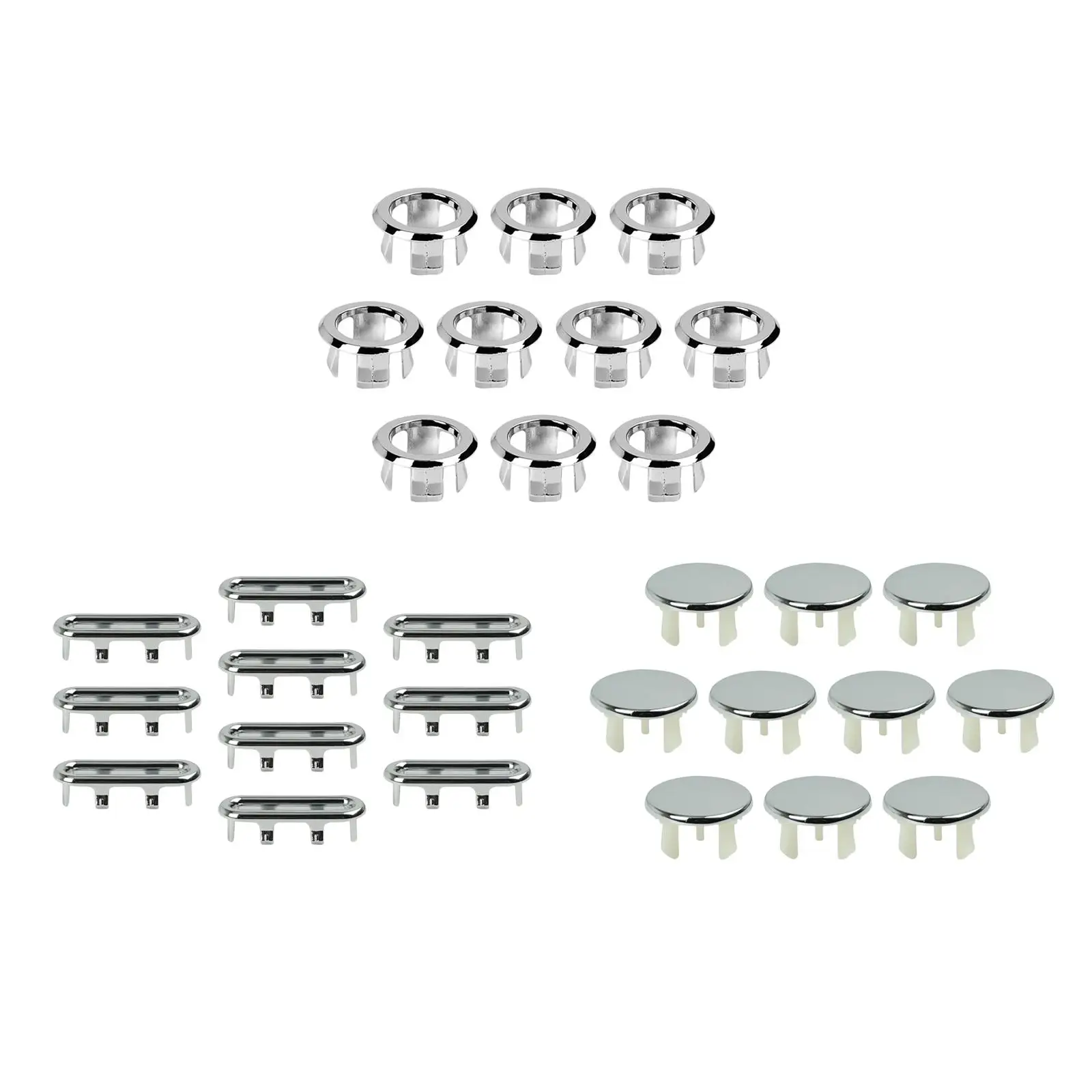 

10 Pieces Sink Overflow Cover Drain Overflow Cover Sink Hole Cover Trim Ring Sink Overflow Ring for Kitchen Bathroom Bathtub
