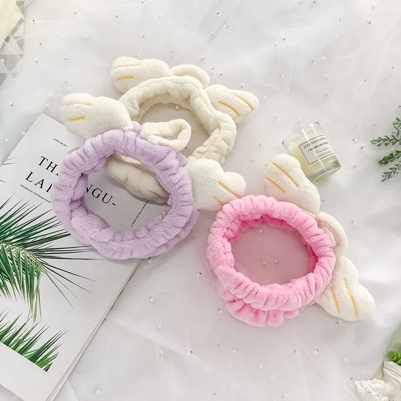 

Wash Face Hairbands for Women Girls Soft Warm Coral Fleece Creative Cartoon Baby Girl Headbands Fashion Hair Accessories