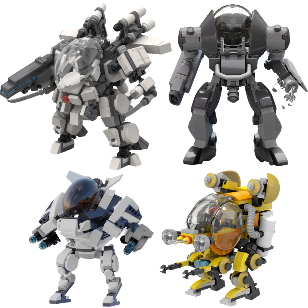 

MOC Action Figure Blocks Mecha Warrior Model Kids Toy Building Blocks Anime Soldier Assemble Bricks Robot For Boy Birthday Gift
