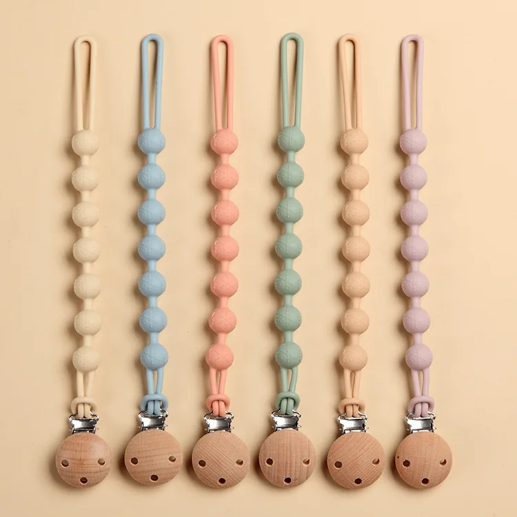 

Baby Silicone Pacifier Clip Baby Pacifier Chain Newborn Feeding Accessories Baby Teethers Newborn Pacifiers Leashes Baby Care
