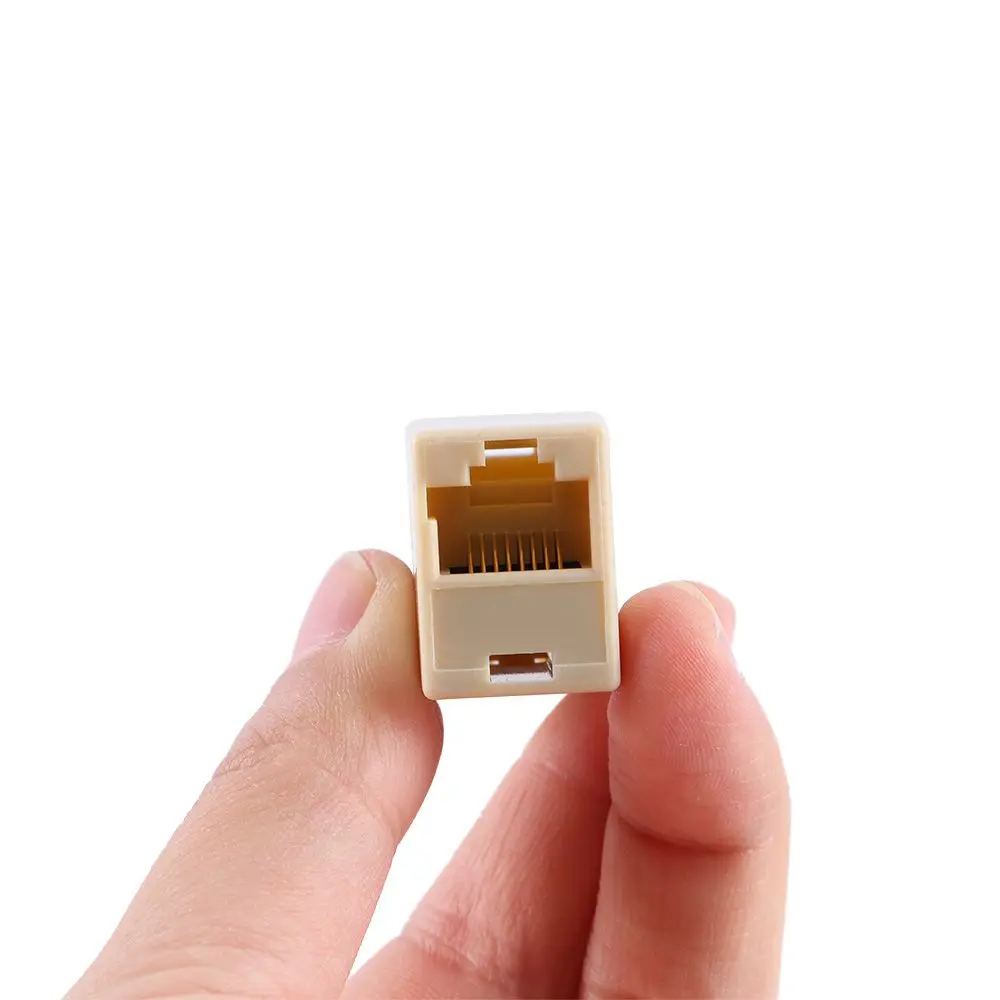 Разъем RJ45 Ethernet Кабельный адаптер Двойная прямая головка Разъемы сетевого кабеля
