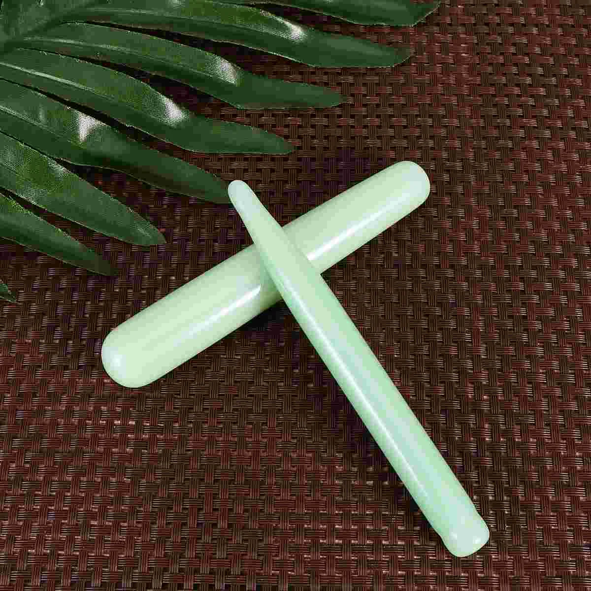

3pcs Simple Smooth Durable Helpful Jade Scraping Rod Scraping for Back Eye Face Body