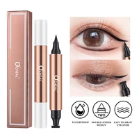 ocheal eyeliner stamp black liquid eyeliner pen waterproof fast dry dual head eye liner pencil make up for women cosmetics tool