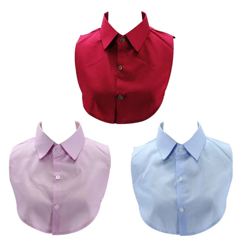 

50JB False Collars Blouse Dickey Collar For Women Half-Shirt Blouse Cotton Detachable Collar Neck Mock Collar One size