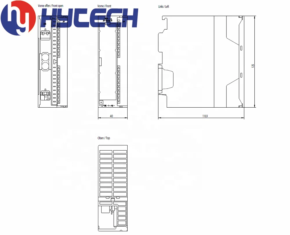 Контроллер ПЛК S7-300 Аналоговый выход SM332 Модуль AO 4*12 бит 6ES7332-5HD01-0AB0