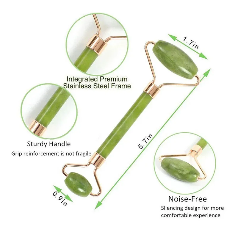 2 шт. ролик для лица Gua Sha Stone Gowoman Gousha Tool роликовый массажер Visage LBHL07