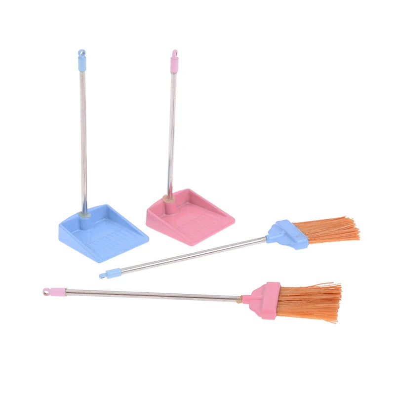 

New Mini Desktop Sweep Cleaning Brush Small Broom Dustpan Set Simulation Furniture Toys