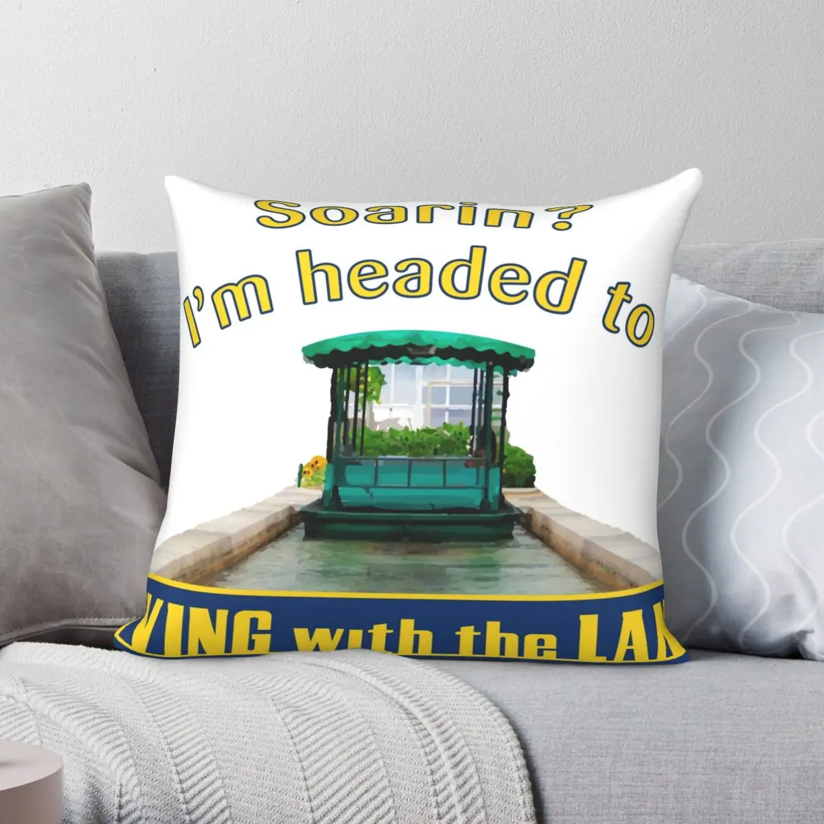 

Чехол для подушки Living With The Land из полиэстера и льна