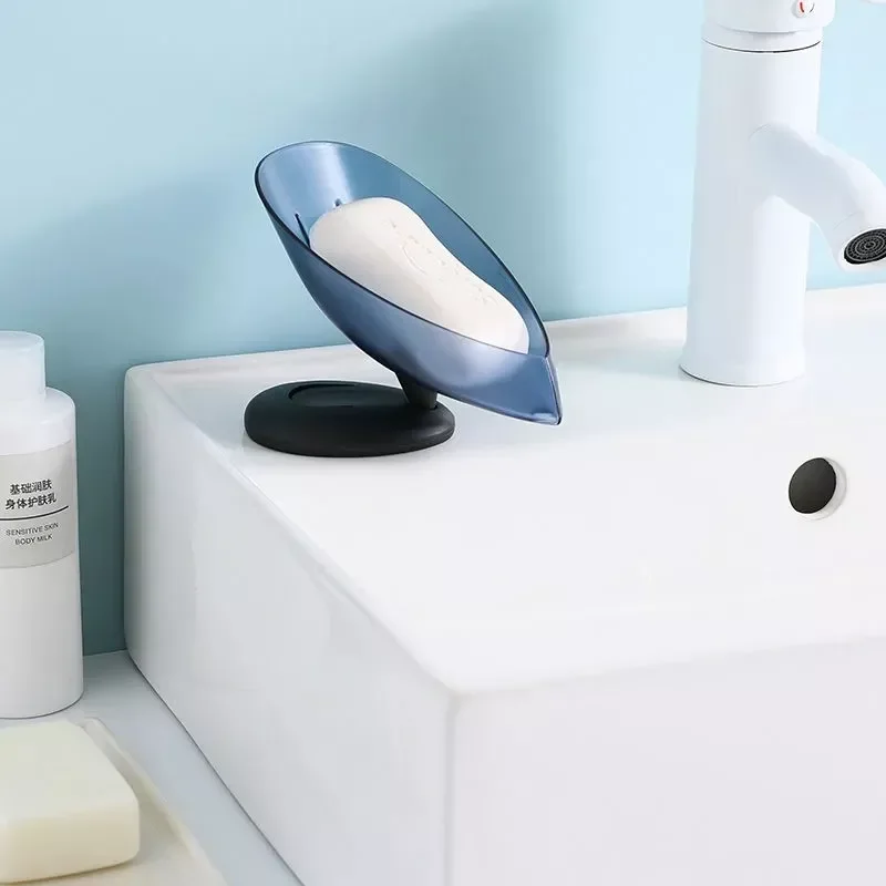

1 pcs Soap Dish For Bathroom Soap Holder Creative Suction Cup Base Drain Rack Bathroom Shower Soap Holder Household Storage Tray