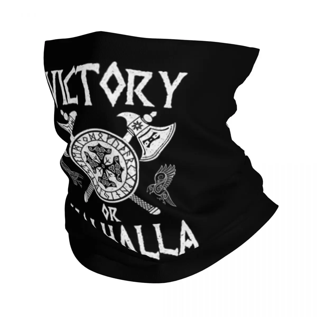 

Viking Warrior Victory Or Valhalla Warrior Viking Bandana Neck Cover Printed Mask Scarf Multifunction Headband Hiking Fishing