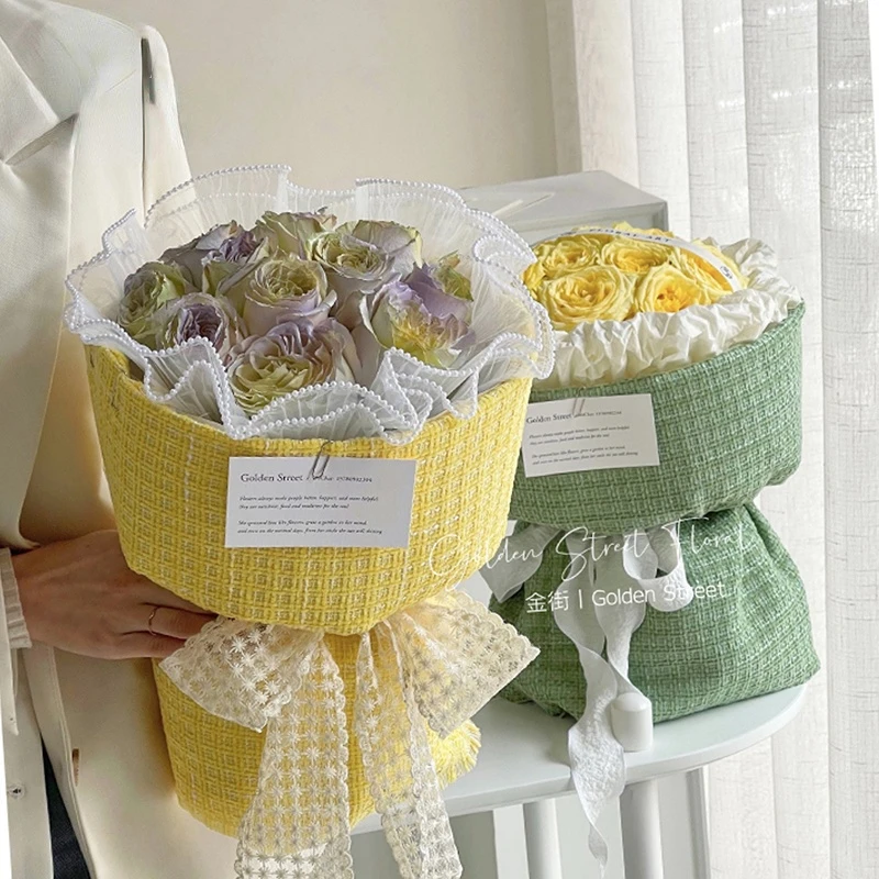 

1.5x0.5m Spring and Summer Limited Cloth Flower Bouquet Packaging Material Floral Paper Flower Wrapping Paper