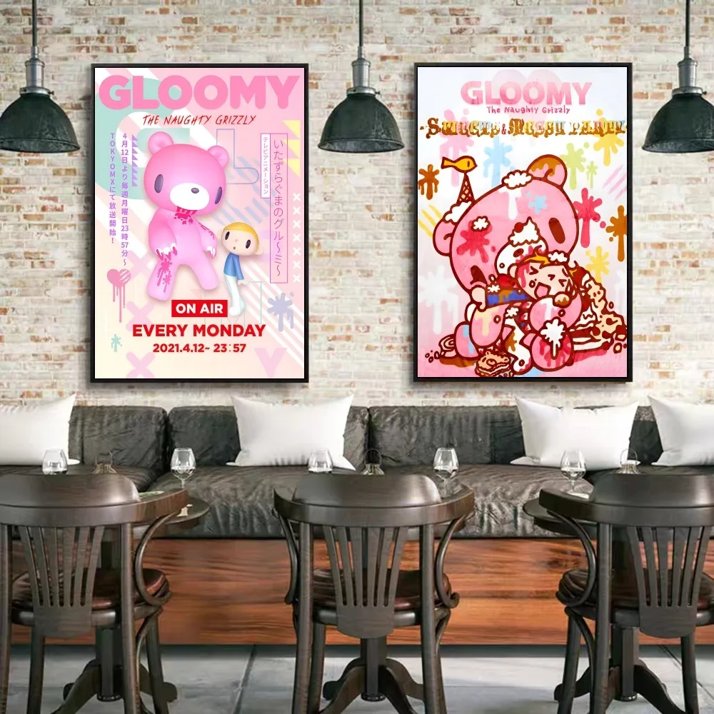 Винтажный Мультяшный G-Gloomy Bear Плакат Наклейки В Стиле Ретро Сделай Сам Настенный