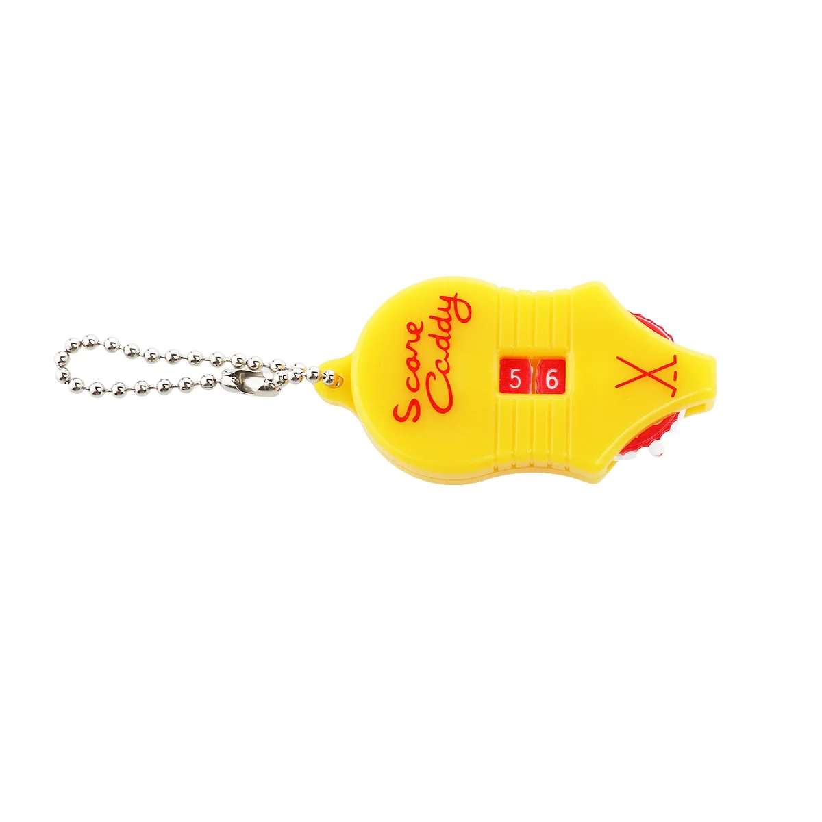 

Мини-держатель с двумя циферблатами и цепочкой для ключей (желтый)