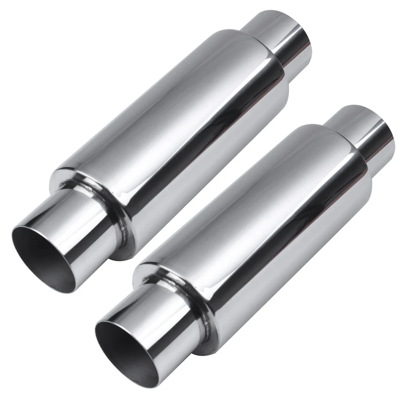 

2X 2.5 Inch Inlet Universal Resonator/Performance Muffler Stainless Steel 32Cm/12.59 Inch