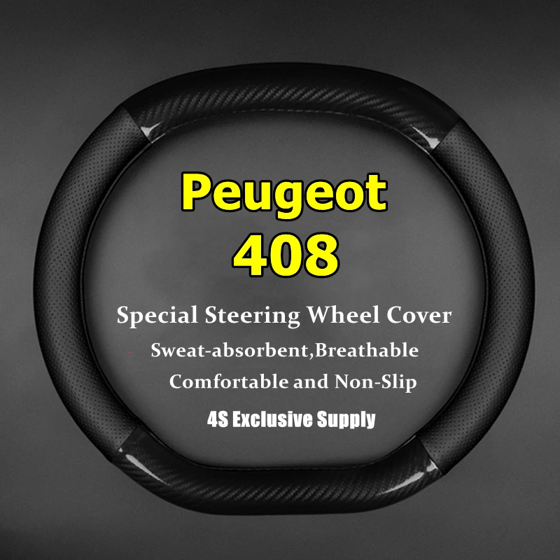 

Нескользящий кожаный чехол для руля Peugeot 408, подходит для 1,6 T 2,0 T 1,8 T 1,2 T 2010 2011 2012 2014 2015 2016 230THP 350THP 2018