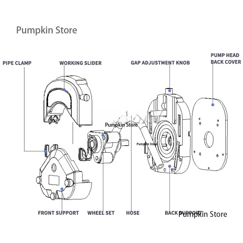 Перистальтическая головка насоса 353Y простая установка перистальтическая