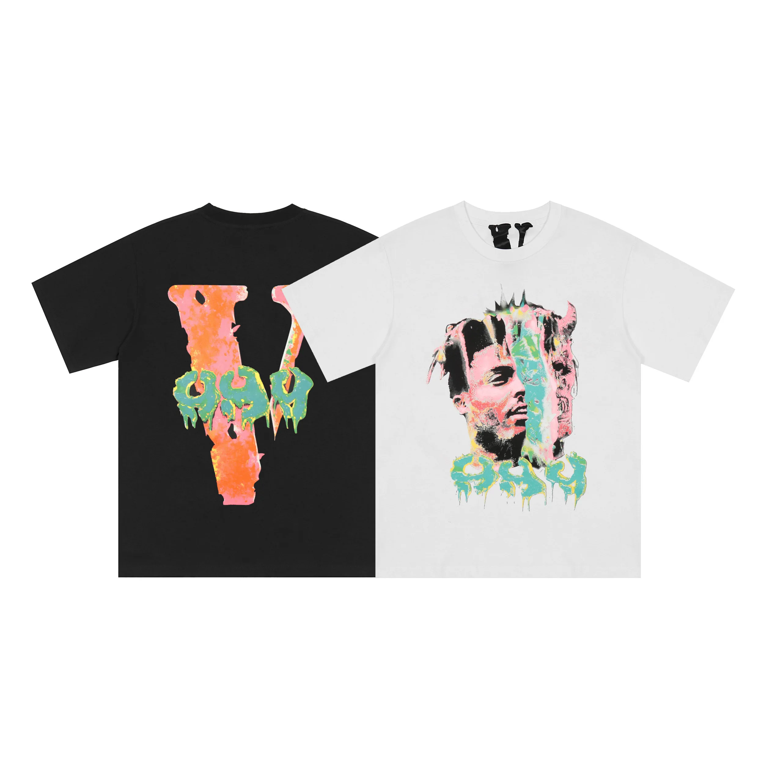 

VLONE Men's / Women's Couples Casual Fashion Trend High Street Loose HIP-HOP100% Cotton Printed Round Neck T-Shirt