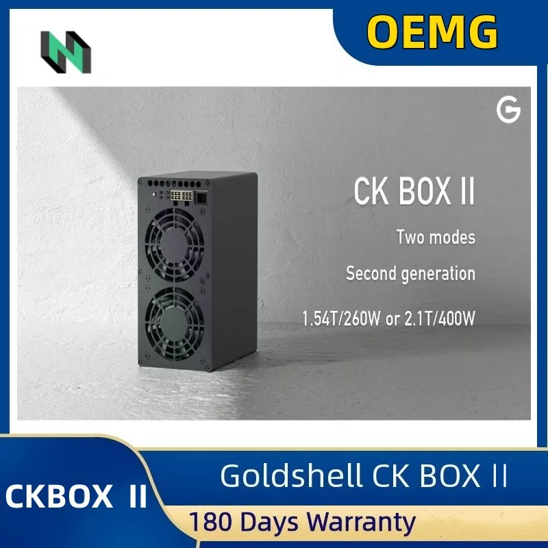 

Original New Goldshell CK BOXⅡ 2100GH/s±10% | 400W±10% | CKBOX Ⅱ Nervos Network Miner With PSU Option