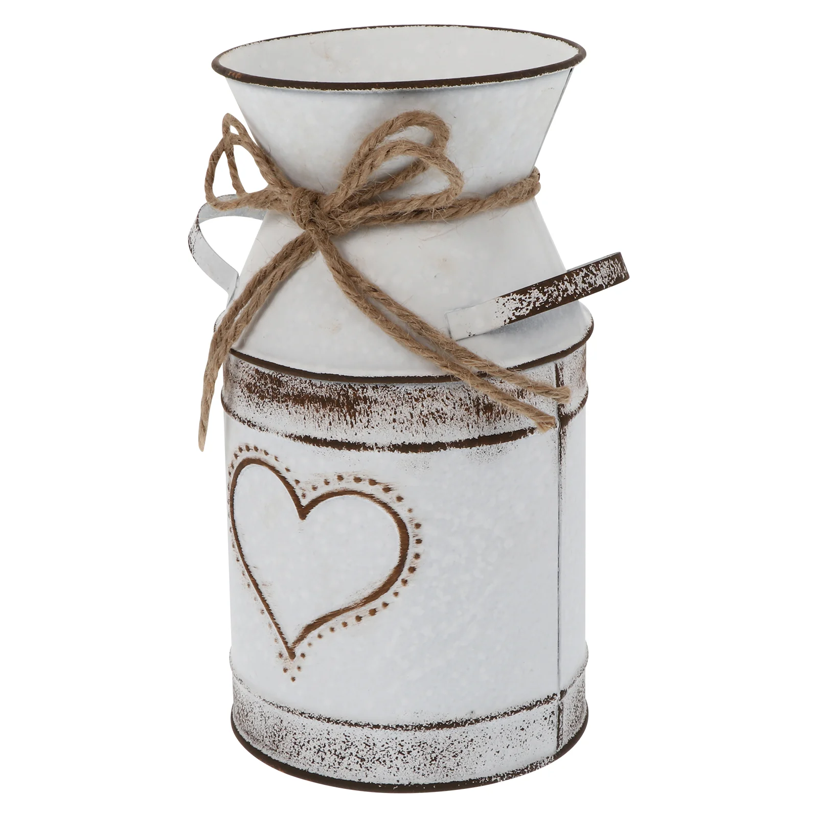 

White Vase Country Home Wall Flower Vases Centerpieces Shabby Chic Jug Flowers Vintage Pot Heart Shaped Arrangement