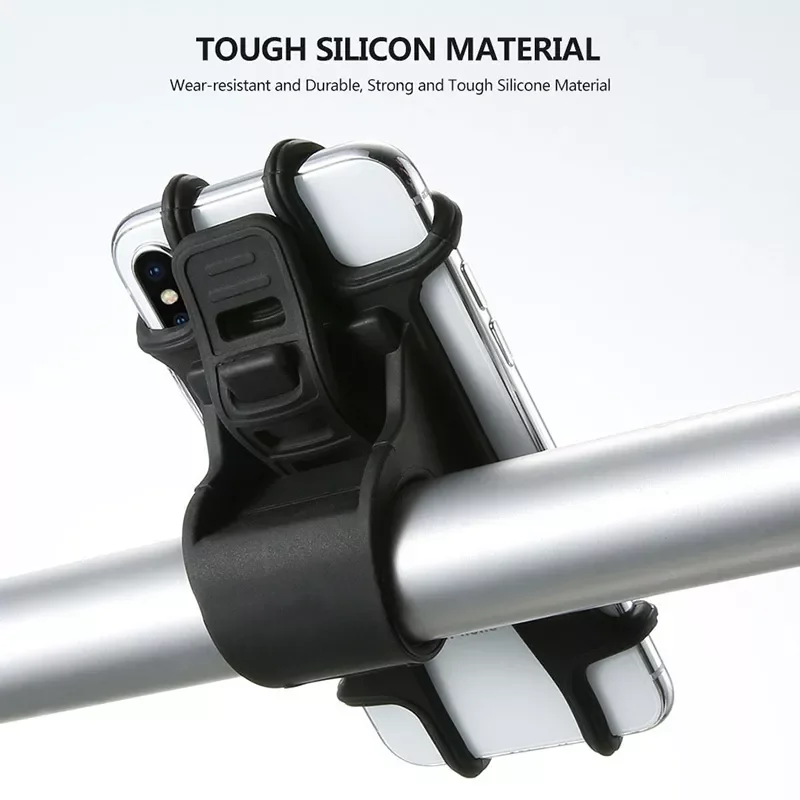 

Silicone Phone Holder Bicycle Motorcycle StandMobile GPS Bracket For IPhone 12 13 LG Huawei Xiaomi 10 Redmi