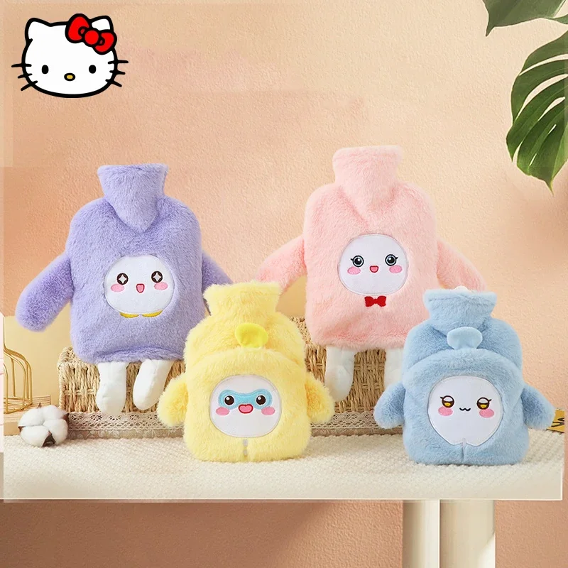 

Kawaii Sanrio MyMelody Hot Water Bottle Kuromi Cinnamoroll Cute Cartoon Plush Water Injected Rubber Hand Warmer and Foot Warmer
