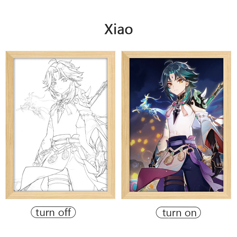 Genshin Impact Cosplay Furina Wriothesley светодиодный фонарик Ночная лампа Kaveh Venti Искусство Декор