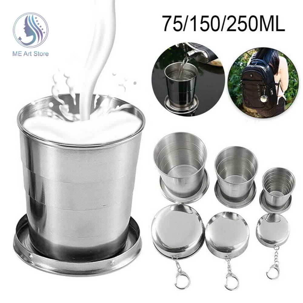 

Складная чашка для кофе, из нержавеющей стали, 75/150/250 мл