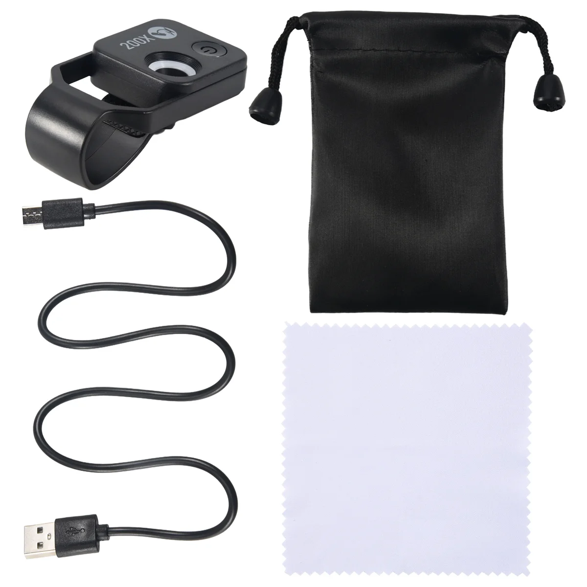 Аксессуар для микроскопа сотового телефона 200X с оконным микроскопом портативный