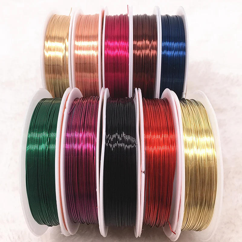 

Wholesale 0.3/0.4mm Colorful Copper Wires Beading Wire For Jewelry Making DIY Bracelet